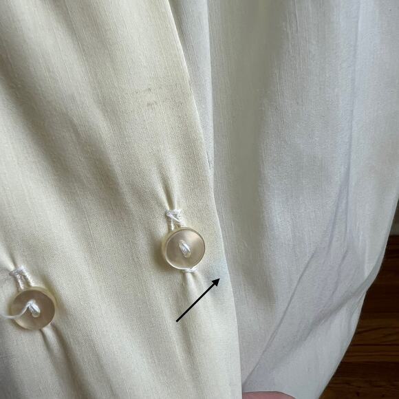 Vintage 50s Barbizon Pajama Set M Yellow Lace Peter Pan Collar Cottagecore - Picture 9 of 16